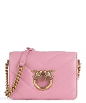 Сумка через плечо Love Click Mini из овчины Pinko, розовый