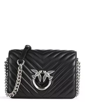 Сумка через плечо Love Click Mini из овчины Pinko, черный