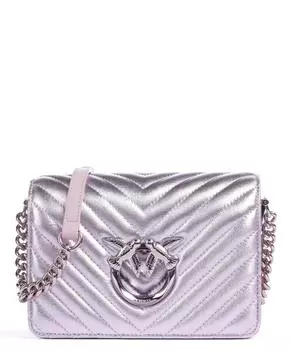 Сумка через плечо Love Click Mini из овчины Pinko, фиолетовый