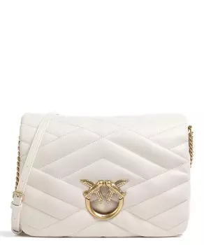 Сумка через плечо Love Click Puff Classic из овечьей кожи Pinko, белый
