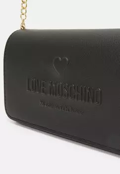 Сумка через плечо LOVE EMBOSSED CHAIN Love Moschino, черный