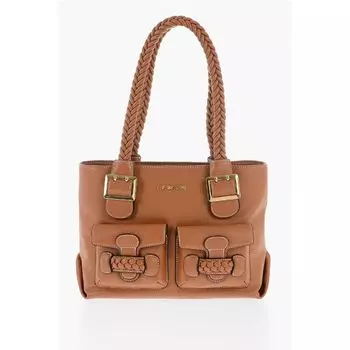 Сумка через плечо LOVE из искусственной кожи с плетеной ручкой Moschino, Brown