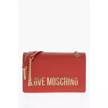 Сумка через плечо LOVE из искусственной кожи с крупным золотистым логотипом Moschino, Red