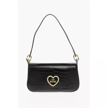 Сумка через плечо LOVE из искусственной кожи с эффектом крокодила Moschino, Black