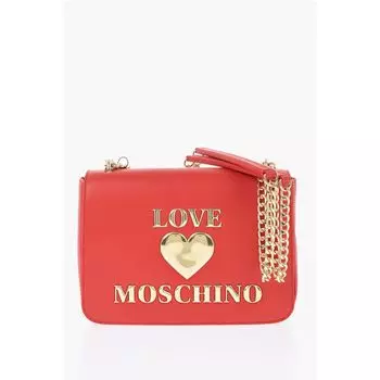 Сумка через плечо LOVE из искусственной кожи с золотистыми деталями Moschino, Red