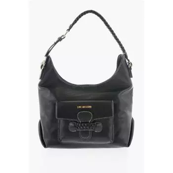 Сумка через плечо LOVE из искусственной кожи с плетеной ручкой Moschino, Black