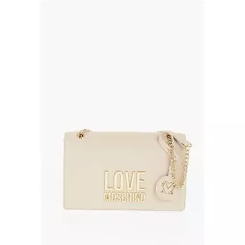Сумка через плечо LOVE из искусственной кожи с золотистыми деталями Moschino, Beige
