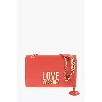 Сумка через плечо LOVE из искусственной кожи с золотистыми деталями Moschino, Red