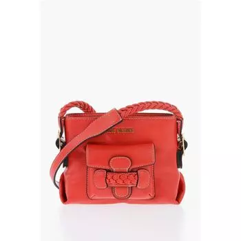 Сумка через плечо LOVE из искусственной кожи с плетеными деталями Moschino, красный