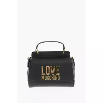 Сумка через плечо LOVE из искусственной кожи с крупным золотистым логотипом Moschino, черный