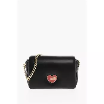 Сумка через плечо LOVE из искусственной кожи с золотой цепочкой Moschino, черный