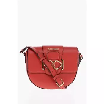 Сумка через плечо LOVE из искусственной кожи с двойным металлическим сердцем Moschino, красный
