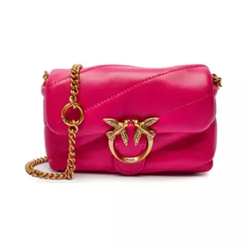 Сумка через плечо Love из микрокожи Pinko, розовый