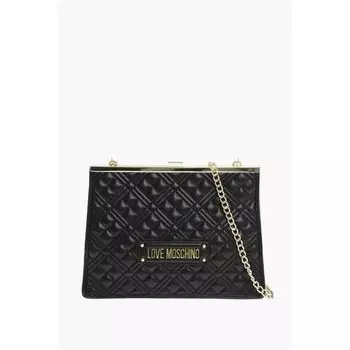 Сумка через плечо LOVE из стеганой искусственной кожи с золотистыми деталями Moschino, Black
