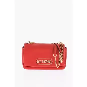 Сумка через плечо LOVE из текстурированной искусственной кожи с золотым логотипом Moschino, Red