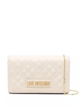 Сумка через плечо Love Moschino из стеганой искусственной кожи, серый