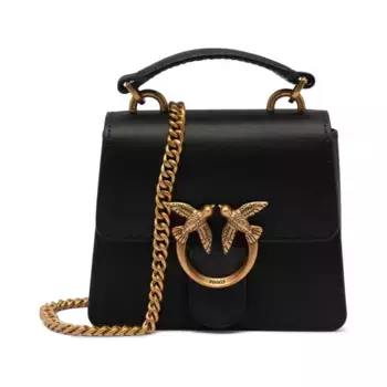 Сумка через плечо Love One из микрокожи Pinko, черный