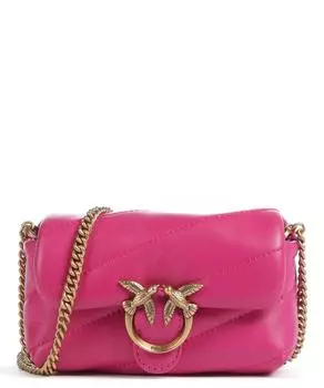 Сумка через плечо Love Puff Micro из овчины Pinko, розовый