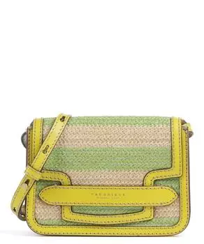 Сумка через плечо Lucrezia Wow из зерненой кожи, рафия The Bridge, мультиколор