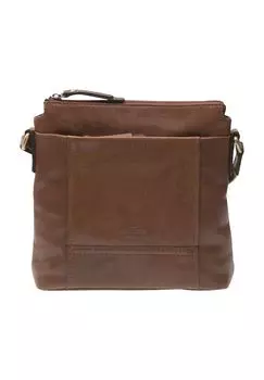 Сумка через плечо Lugano, кожа мягкая, зернистая, женская GERRY WEBER, цвет Cognac