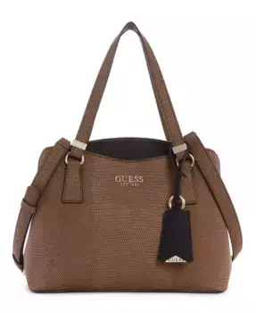 Сумка через плечо Lyndi Small с тремя отделениями GUESS, коричневый