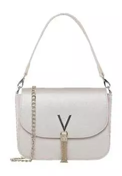 Сумка через плечо, магнитная застежка, искусственная кожа, женская Valentino by Mario Valentino, цвет Platino