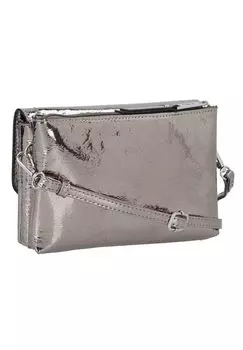 Сумка через плечо, магнитная застежка, металлик, женская Gabor, цвет Metallic Grey