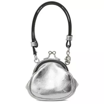 Сумка через плечо Maison Margiela Tabi Frame Micro Bag, серебряный