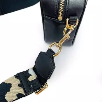 Сумка через плечо Marc Jacobs Flash Leather, цвет черный, многоцветный