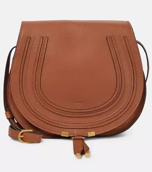 Сумка через плечо Marcie среднего размера из кожи Chlo, коричневый