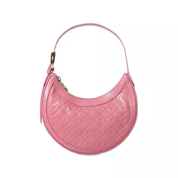 Сумка через плечо Marine Serre Embossed Leather Eclips Mini Bag, белый