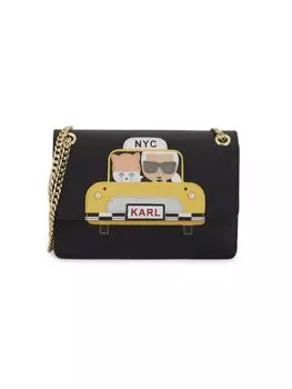 Сумка через плечо Maybelle с отделкой искусственным жемчугом Karl Lagerfeld Paris, цвет Black Multi