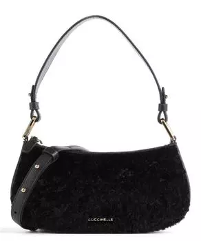 Сумка через плечо Merveille Astrakan зернистая яловая кожа, искусственный мех Coccinelle, черный