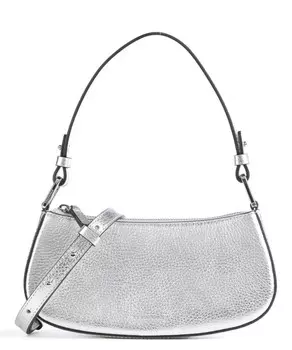 Сумка через плечо Merveille из зерненой кожи Coccinelle, серебряный