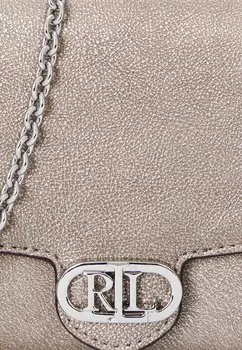 Сумка через плечо METALLIC LEATHER MEDIUM ADAIR CROSSBODY Ralph Lauren, серебристый