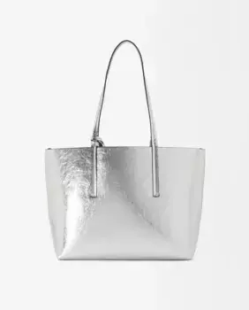 Сумка через плечо металлического цвета со съемной простой сумкой для туалетных принадлежностей Parfois, серебряный