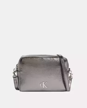 Сумка через плечо металлик Calvin Klein, серебрянный