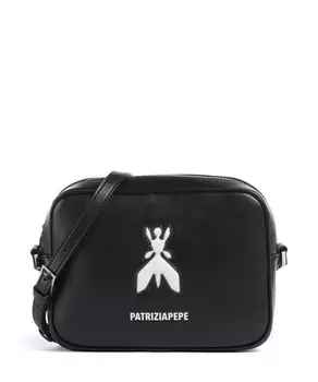 Сумка через плечо Metelasse из мелкозернистой телячьей кожи. Patrizia Pepe, черный