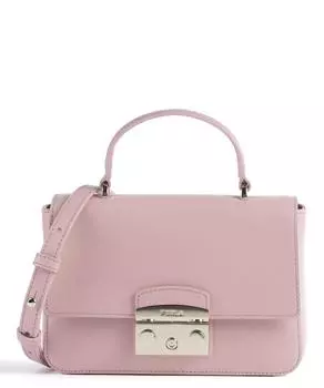 Сумка через плечо Metropolis Mini из мелкозернистой кожи Furla, розовый