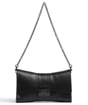 Сумка через плечо metropolis remix s из мелкозернистой кожи Furla, черный