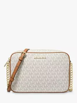 Сумка через плечо MICHAEL Jet Set Travel Signature East/West Michael Kors, ваниль