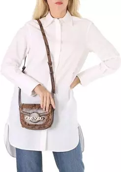 Сумка через плечо Michael Kors с эффектом змеиной кожи Saddle
