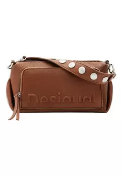Сумка через плечо MIDSIZE HALF LOGO Desigual, коричневый