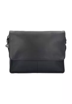 Сумка через плечо Милан, кожа, эмблема, однотонная, мужская PICARD, черный