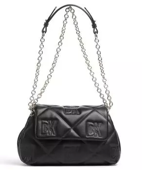 Сумка через плечо Milano Crosstown из мелкозернистой яловой кожи. Dkny, черный