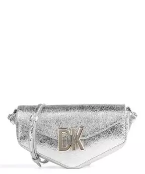 Сумка через плечо Milano Downtown из зерненой яловой кожи Dkny, серебряный