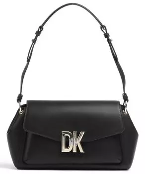 Сумка через плечо Milano из мелкозернистой яловой кожи. Dkny, черный