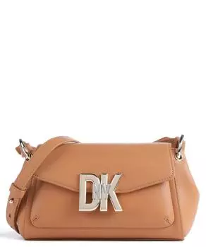 Сумка через плечо Milano из мелкозернистой яловой кожи. Dkny, коричневый