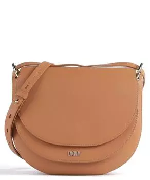 Сумка через плечо Milano из мелкозернистой яловой кожи. Dkny, коричневый