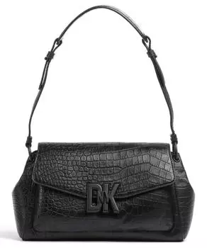 Сумка через плечо Milano из тисненой воловьей кожи Dkny, черный